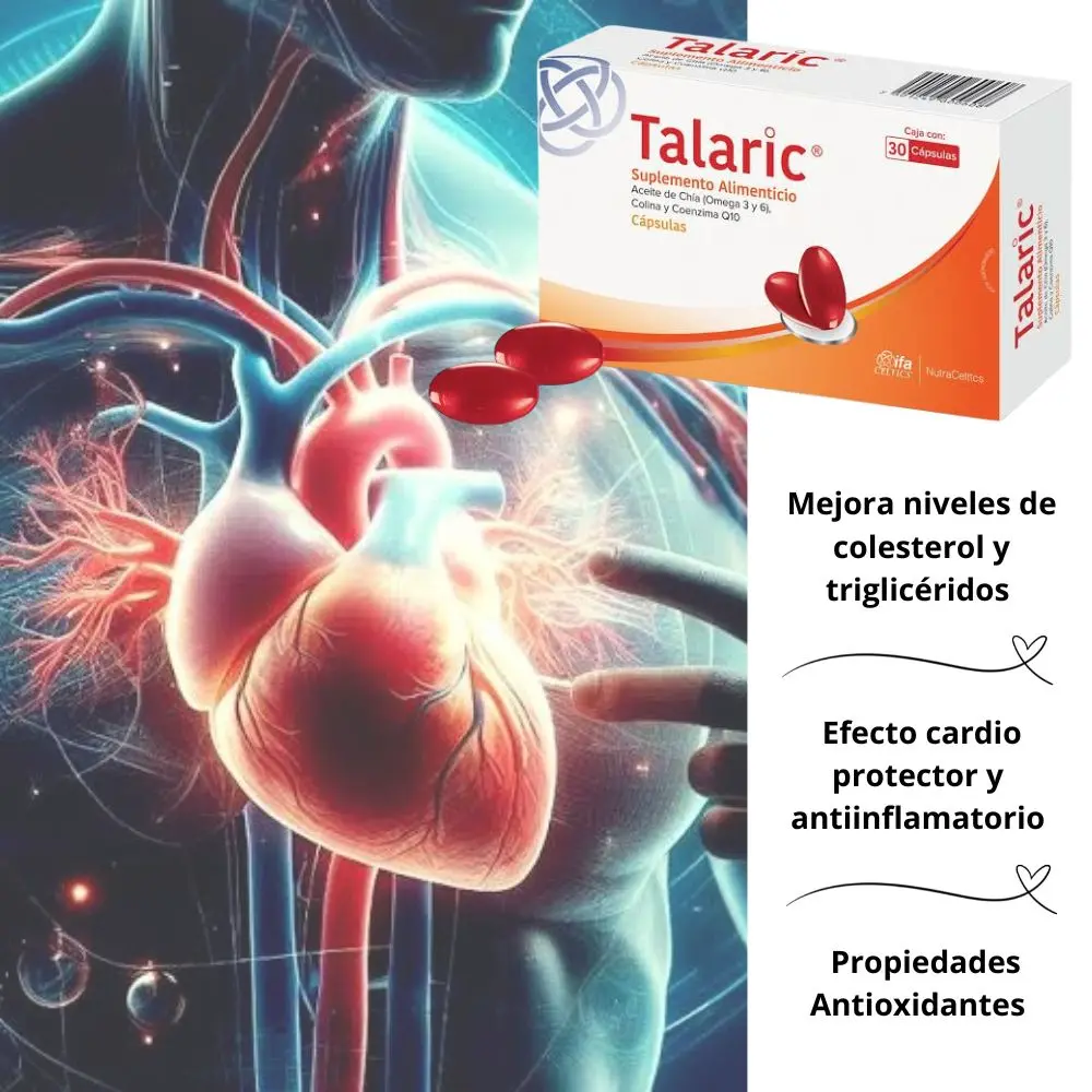 TALARIC CAPS C/30 caps (Omega 3 y 6, Coenzima Q10, aceite de chía)