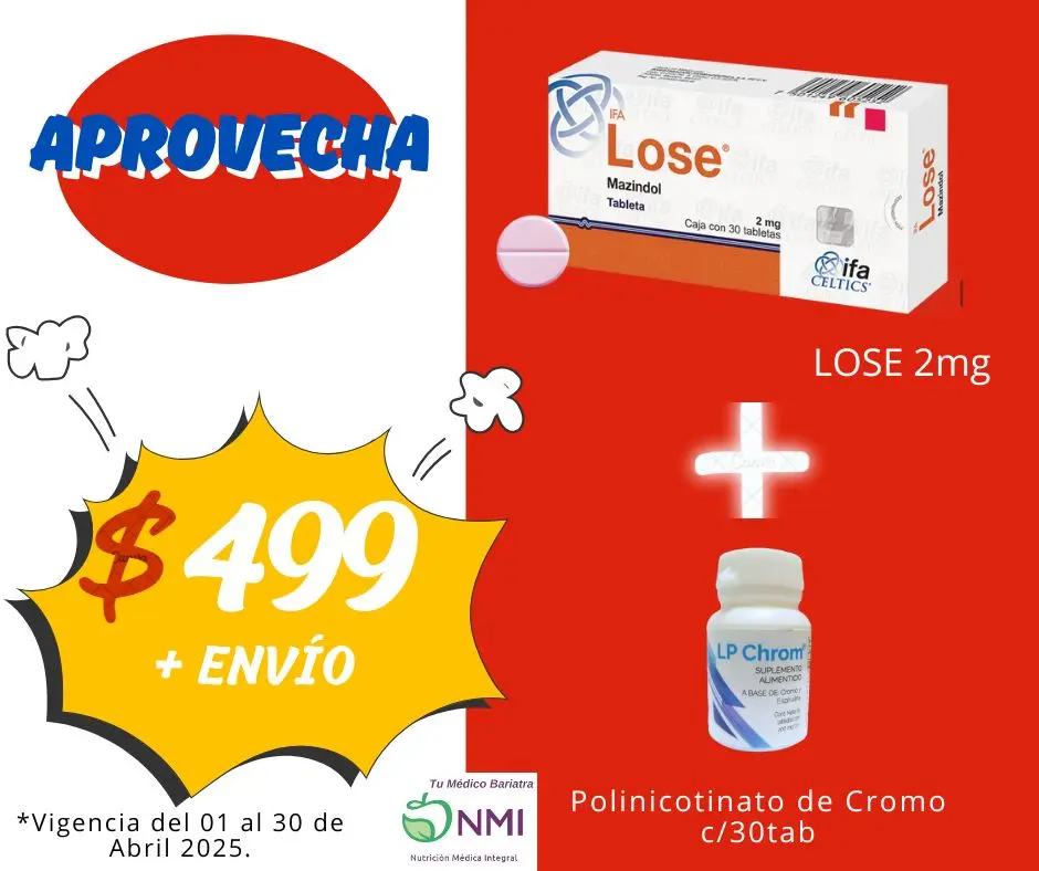 OFERTA 1 LOSE 2mg + 1 LP CHROM