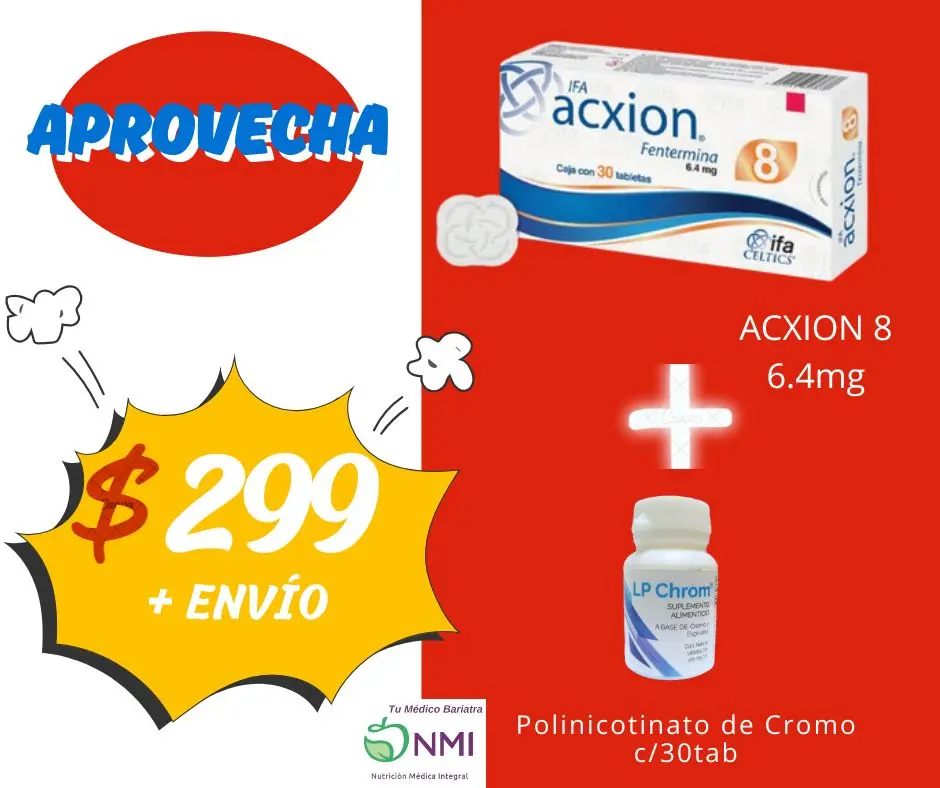 OFERTA 1 ACXION 8 6.4 MG + 1 LP CHROM 
