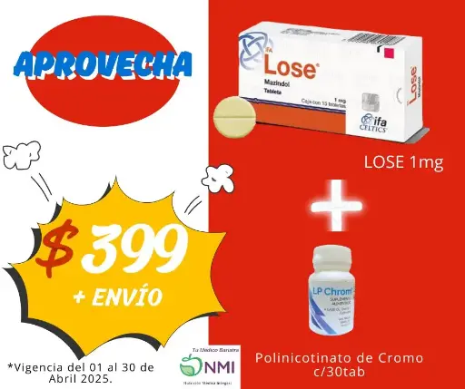 OFERTA 1 LOSE 1 mg + 1 LP CHROM